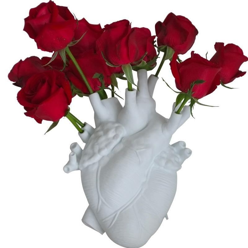 Herz-Vase anatomisch – Künstlerisches Design aus Keramik -    Zorenza