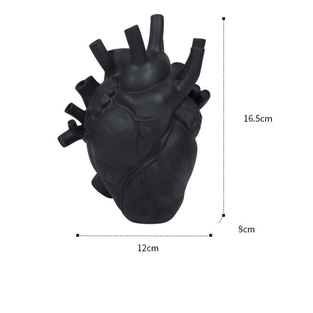 Herz-Vase anatomisch – Künstlerisches Design aus Keramik -    Zorenza