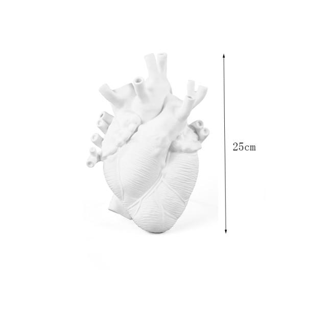 Herz-Vase anatomisch – Künstlerisches Design aus Keramik -    Zorenza