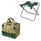 Gartenwerkzeug-Set mit Klappstuhl und Werkzeugtasche -    Zorenza