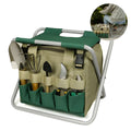 Gartenwerkzeug-Set mit Klappstuhl und Werkzeugtasche -    Zorenza