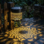 Solar-Wandleuchte mit Mandala-Schattenprojektion Zorenza
