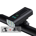 Fahrradlicht LED 5000 Lumen mit USB-C Akku und Zeitanzeige -    Zorenza
