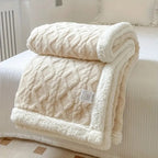 Sherpa Kuscheldecke Wendbar – Weiches Zopfmuster -    Zorenza
