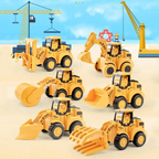 Baufahrzeug-Set aus robustem Kunststoff – 6 Fahrzeuge -    Zorenza