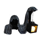 Geisterfigur mit Laterne Grau – Leuchtendes Halloween-Deko -    Zorenza