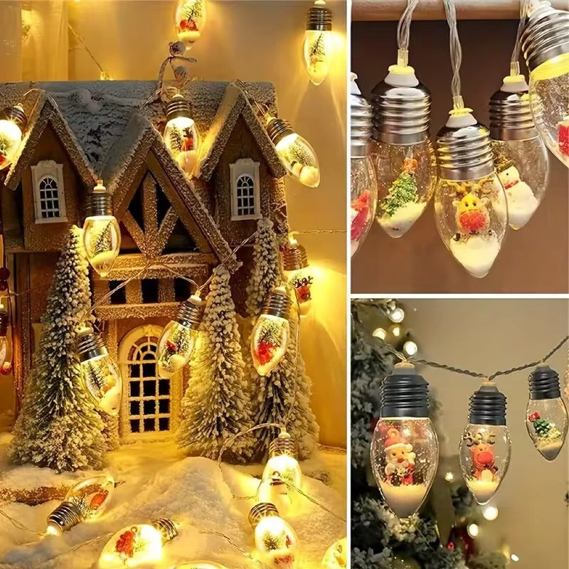 LED-Lichterkette Weihnachtsfiguren – Glühbirnen-Design -    Zorenza