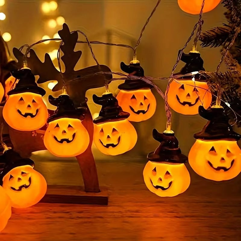 Halloween Lichterkette Kürbis-Design – Batterie oder USB -    Zorenza