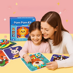 Tier-Pompon-Set für Kinder – Kreative Beschäftigung ohne Unordnung -    Zorenza