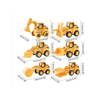 Baufahrzeug-Set aus robustem Kunststoff – 6 Fahrzeuge -    Zorenza