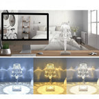 LED Kristall Tischlampe, kabellos Zorenza