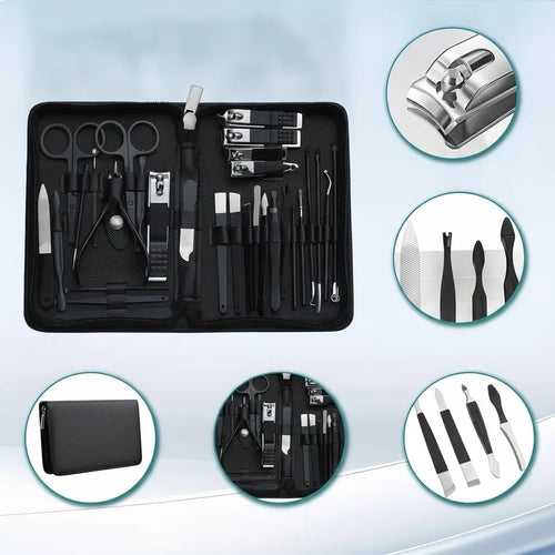 30 stks manicure set draagbare roestvrijstalen nagelknipper trimgereedschap schoonheid pedicure kit vingerverzorging nagelknipper schaar set Zorenza