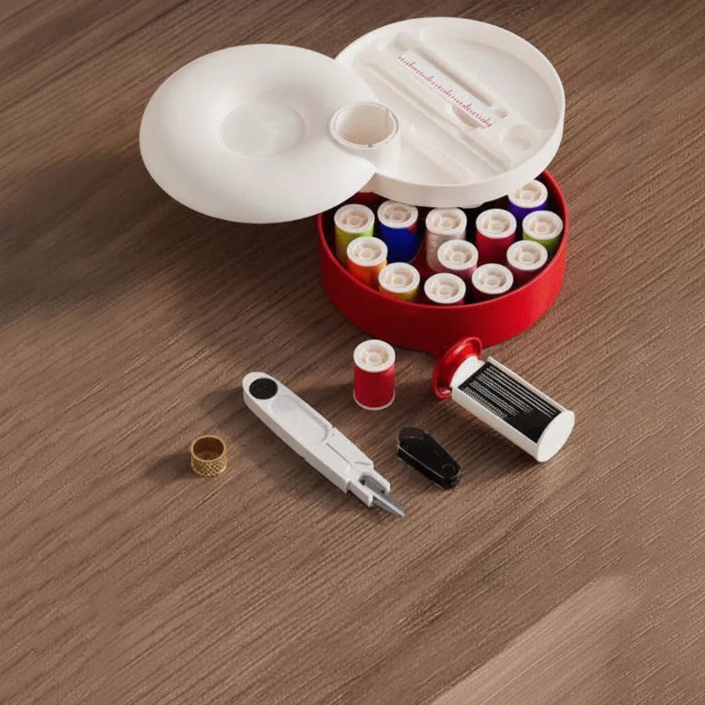 Nähset mit magnetischem Nadelhalter und 16 Garnfarben -    Zorenza