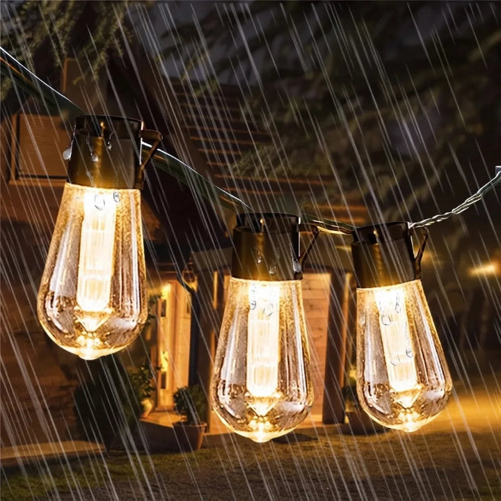 Solar-Lichterkette Edison Retro-Stil IP65 wetterfest -    Zorenza