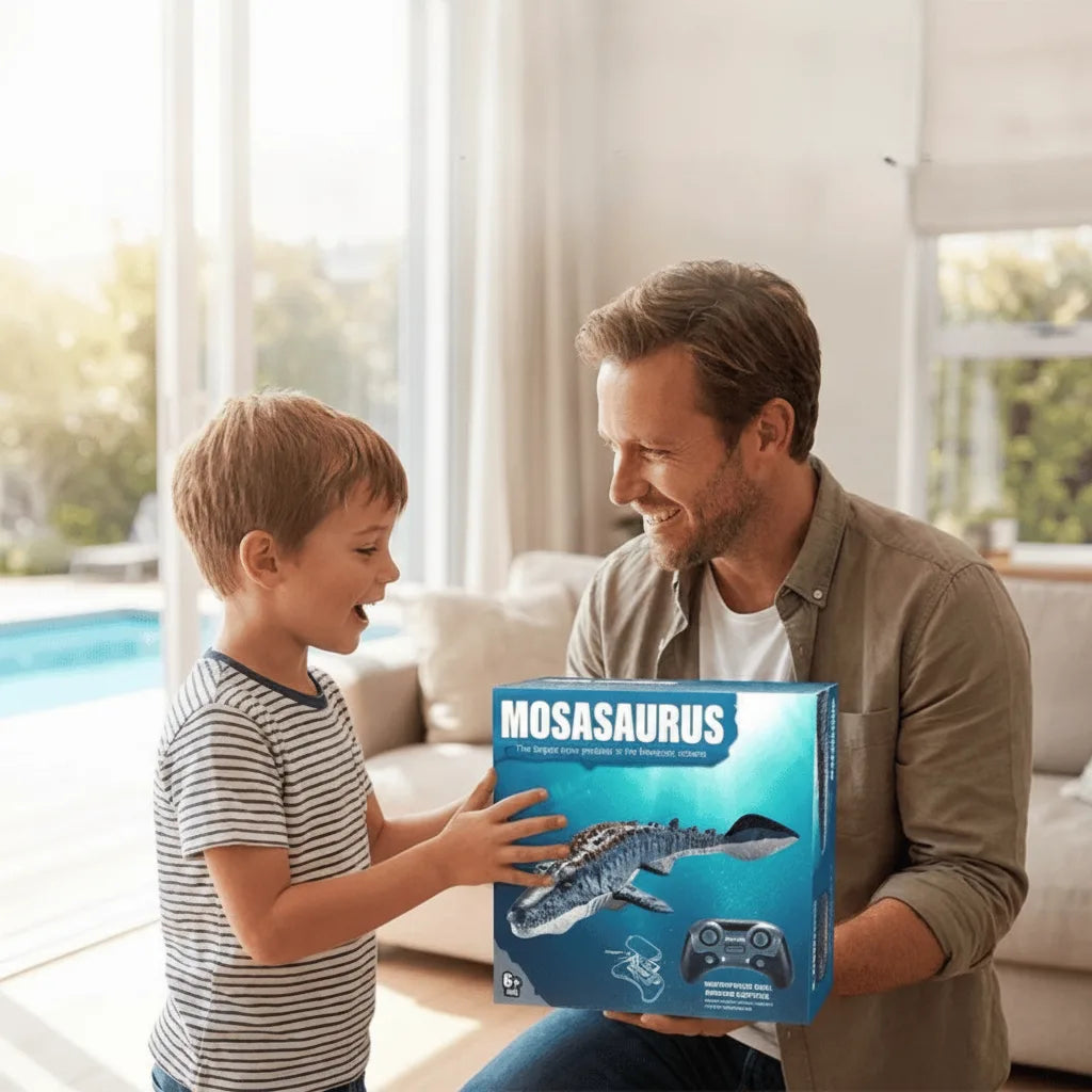 Ferngesteuerter Mosasaurus – Wasserspielzeug mit 2,4-GHz-Steuerung -    Zorenza