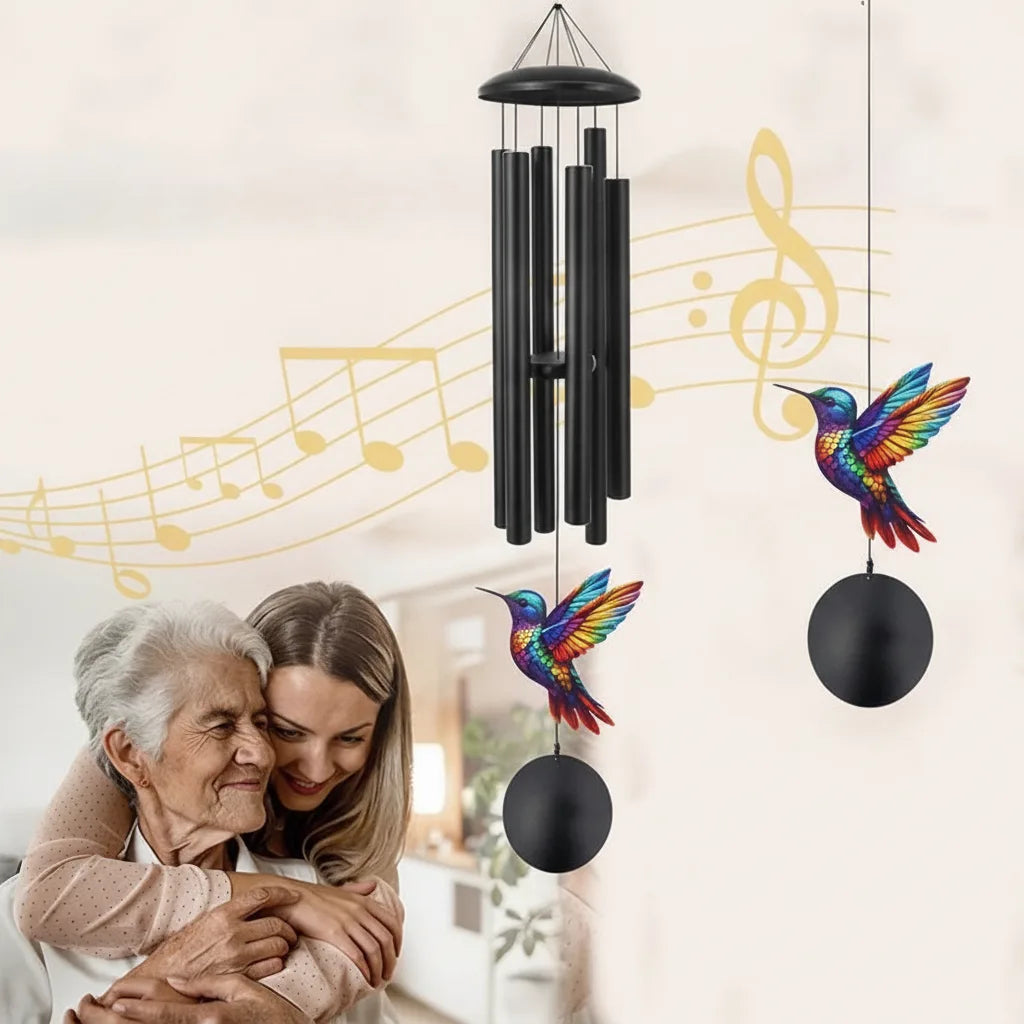 Windspiel Kolibri mit eloxierten Aluminiumröhren -    Zorenza