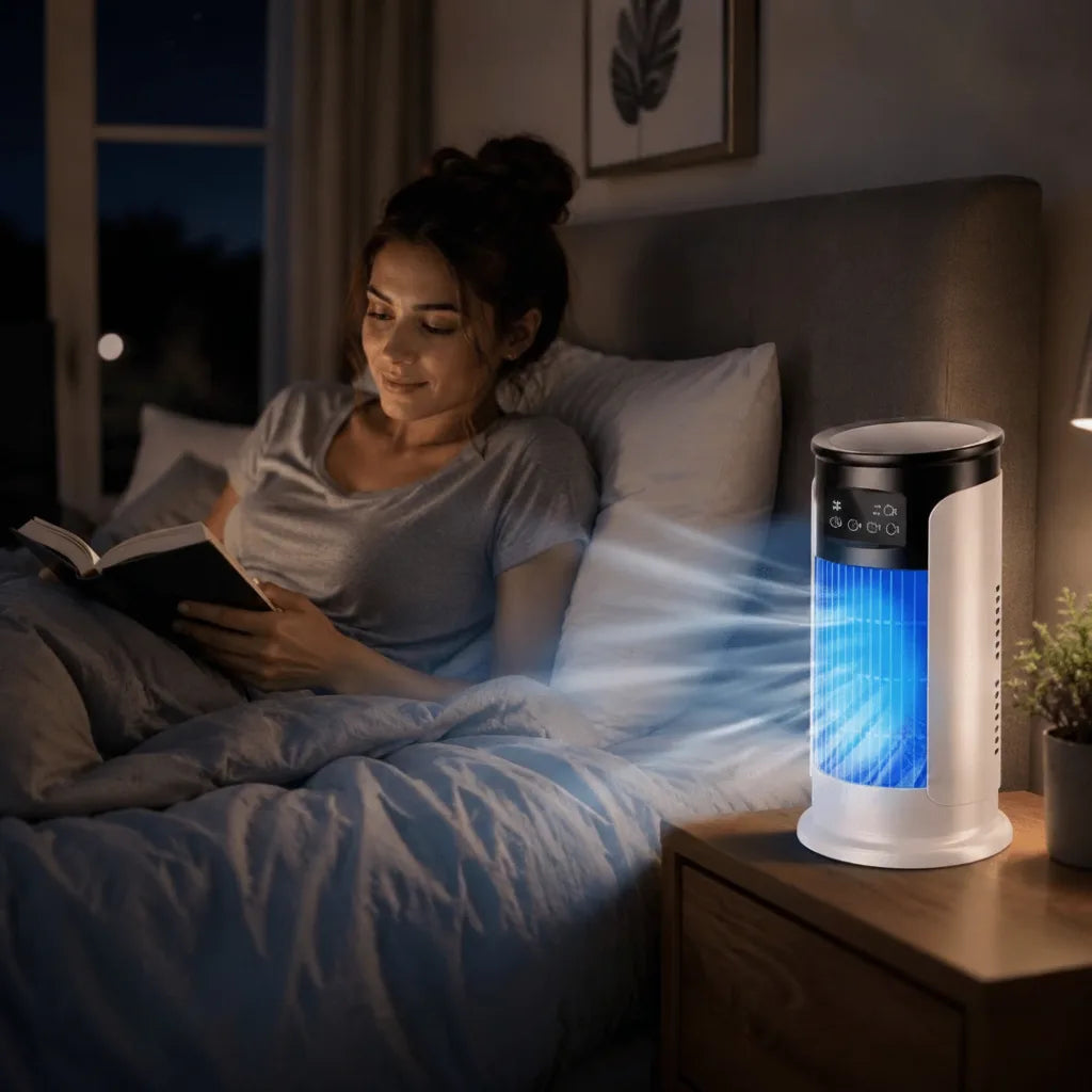 Luftkühler mit Ventilator und Luftbefeuchtung – 300 ml -    Zorenza
