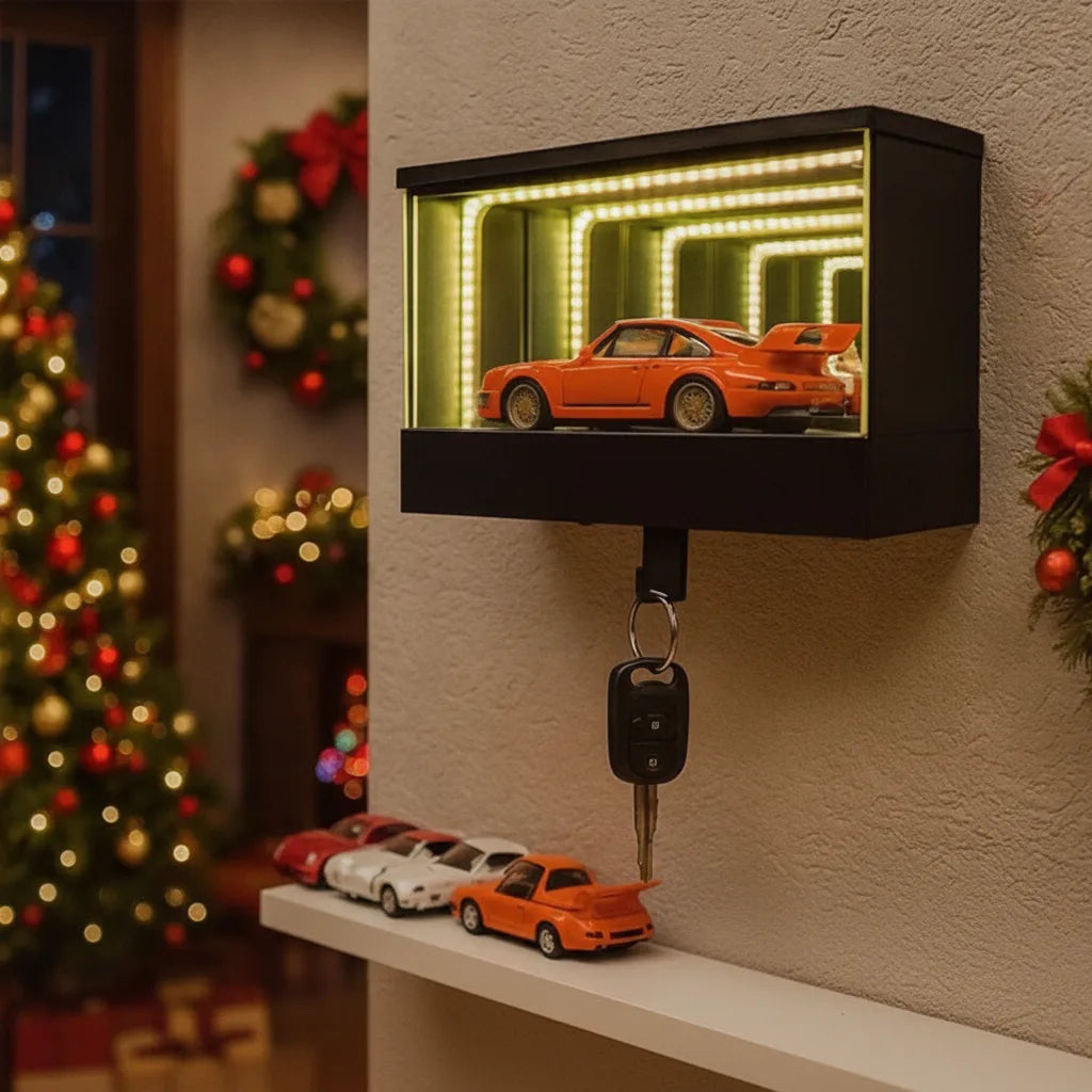 Schlüsselhalter mit Infinity-Spiegel und LED-Beleuchtung -    Zorenza