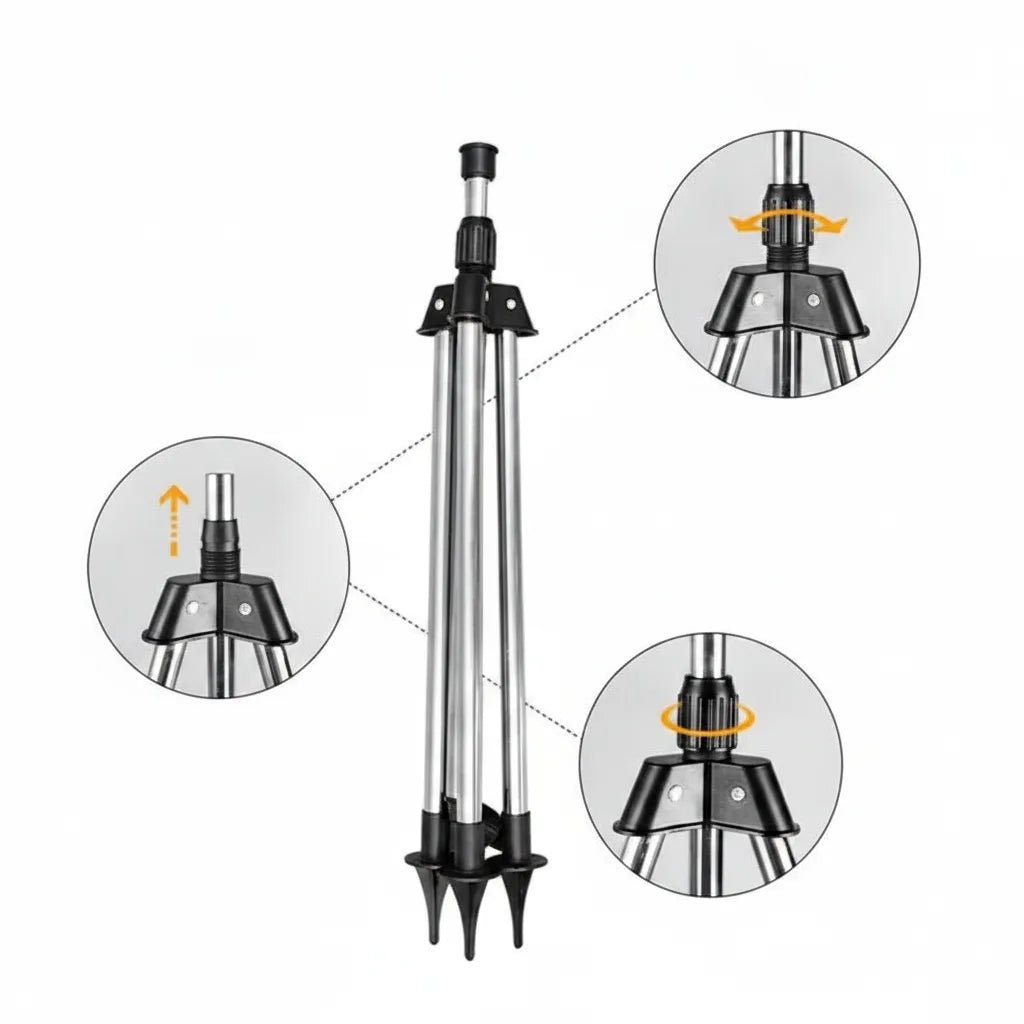 Stativregner mit 360°-Rotation und höhenverstellbarem Stativ -    Zorenza