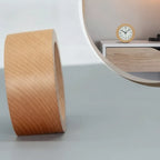 Holz-Wecker mit lautlosem Uhrwerk – Rund -    Zorenza