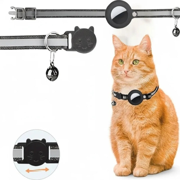 Katzenhalsung mit GPS-Halterung und Sicherheitsverschluss -    Zorenza