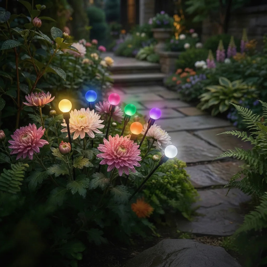 Solar Steckleuchten mit Sternenburst-Effekt für den Garten -    Zorenza