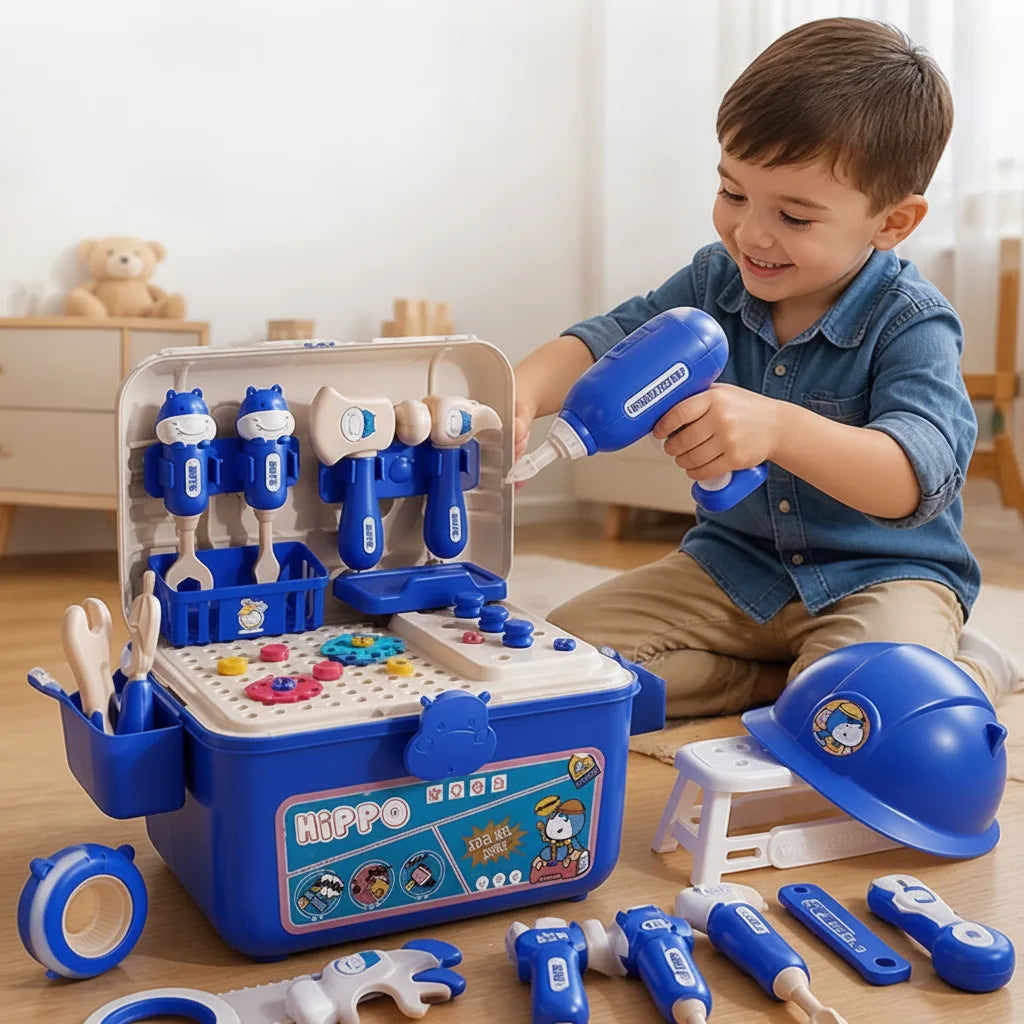 Kinder-Werkzeugset mit Bohrer, Säge und Hammer -    Zorenza