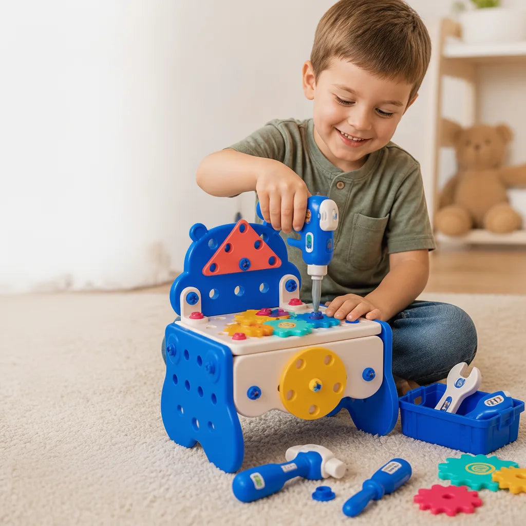 Kinder-Werkzeugset mit Bohrer, Säge und Hammer -    Zorenza