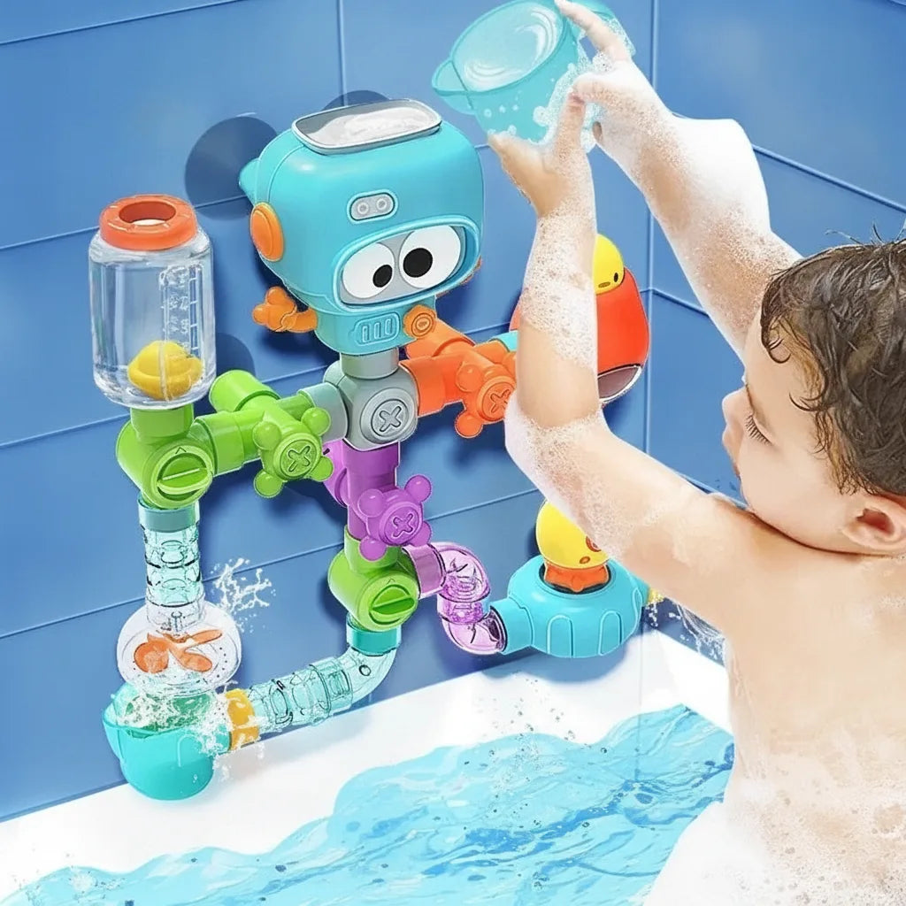 Badespielzeug Roboter mit Rohren und Ventilen, 21-teilig -    Zorenza