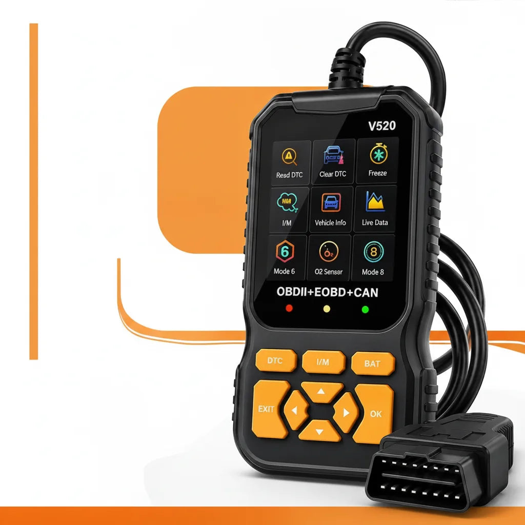 OBD2-Diagnosegerät V520 mit Farbdisplay – OBDII, EOBD, CAN -    Zorenza