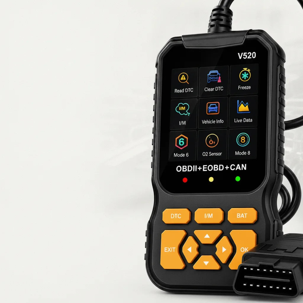 OBD2-Diagnosegerät V520 mit Farbdisplay – OBDII, EOBD, CAN -    Zorenza