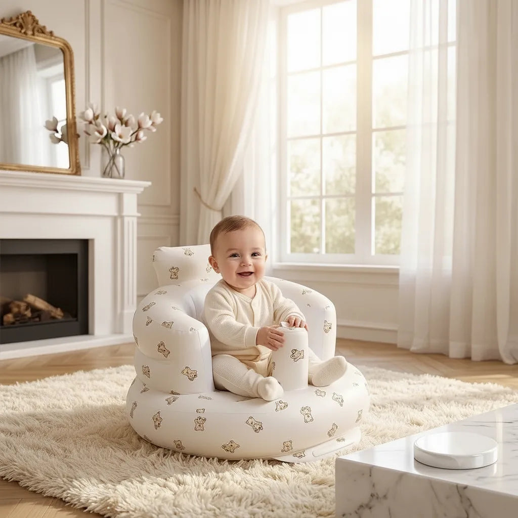 Aufblasbarer Baby-Sitzsitz mit ergonomischer Rückenlehne -    Zorenza