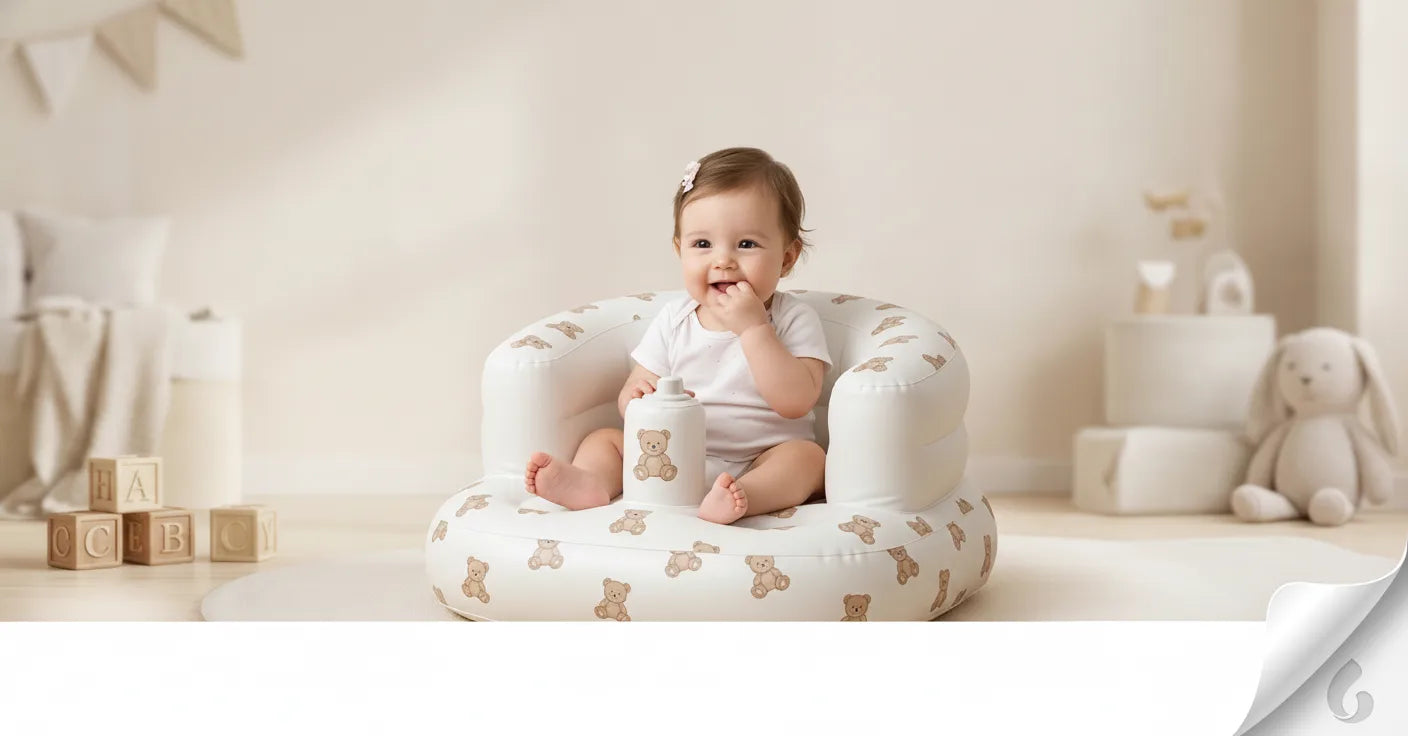 Aufblasbarer Baby-Sitzsitz mit ergonomischer Rückenlehne -    Zorenza