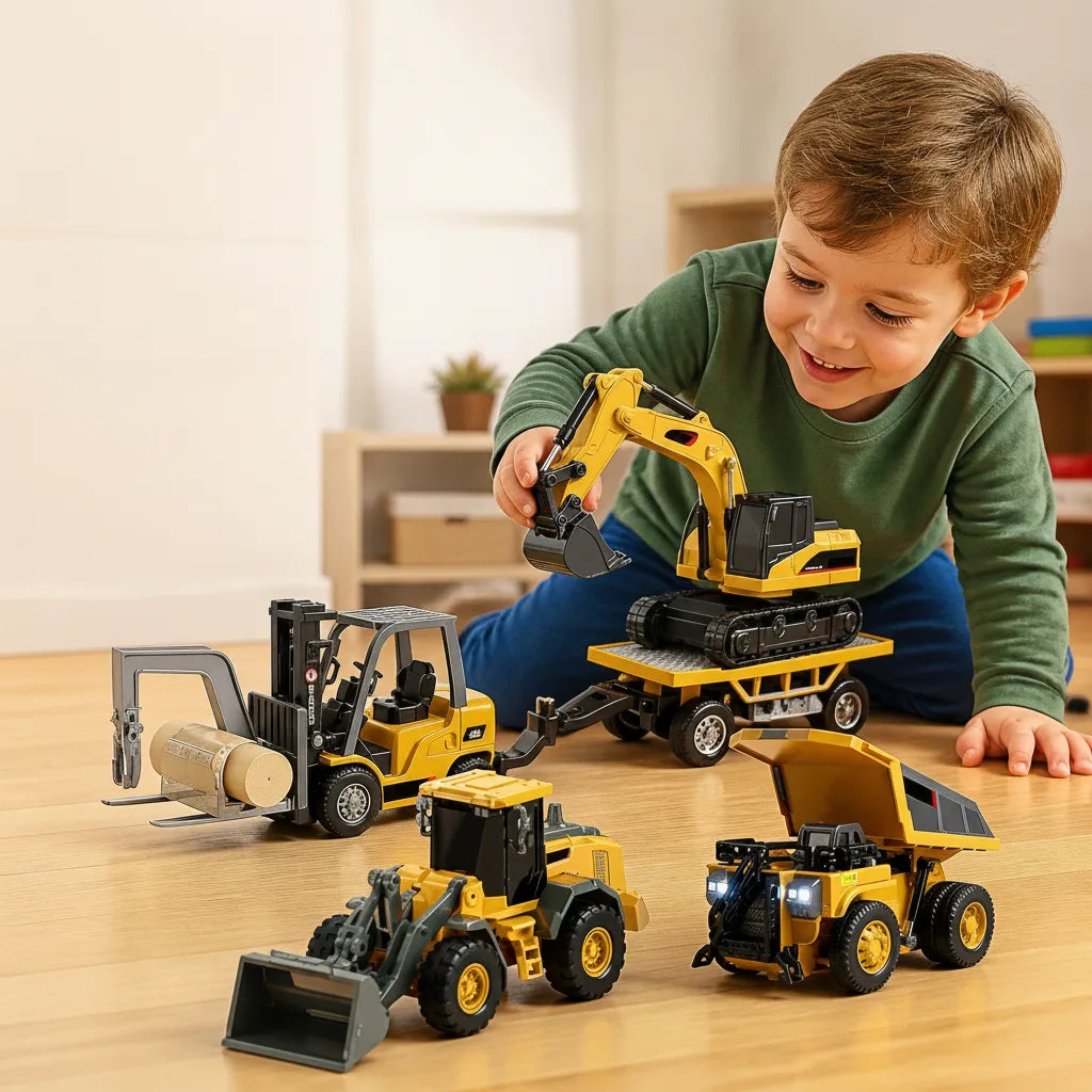 Ferngesteuertes Baustellenfahrzeug-Set für Kinder -    Zorenza