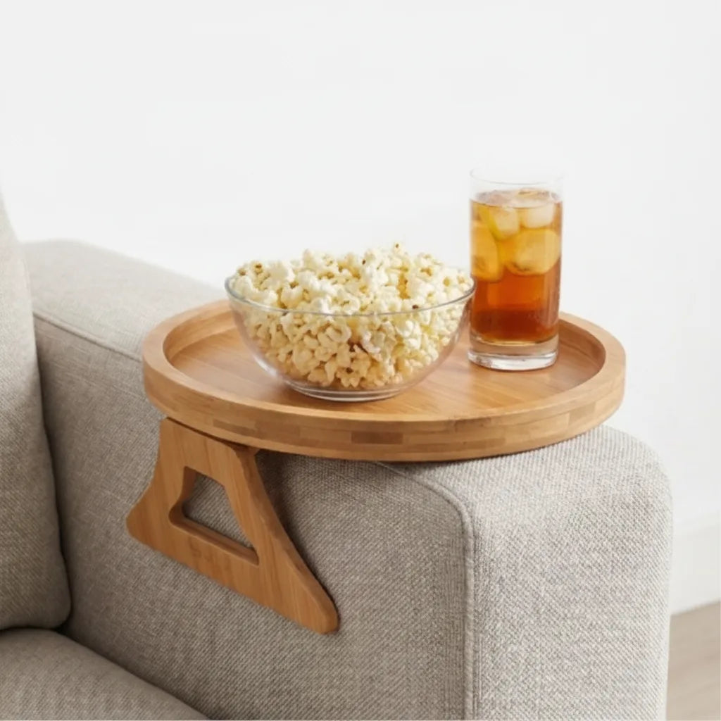 Sofa-Armlehnen-Tablett aus Massivholz, klappbar -    Zorenza