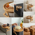 Sofa-Armlehnen-Tablett aus Massivholz, klappbar -    Zorenza