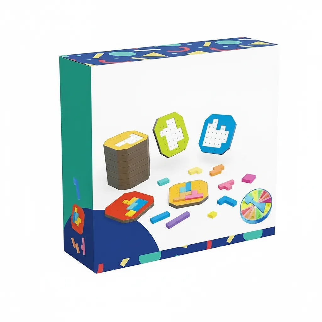 Holzpuzzle Logikspiel mit 108 Bausteinen für Kinder -    Zorenza