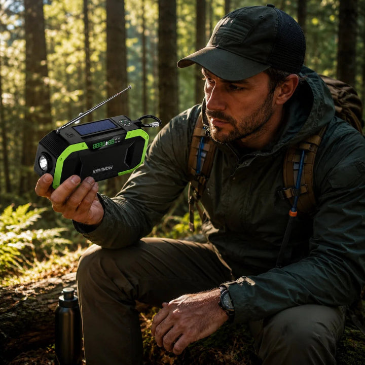 Solar-Notfallradio mit Handkurbel und Powerbank -    Zorenza