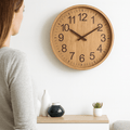 Wanduhr Holz 30 cm – Lautloses Uhrwerk Zorenza