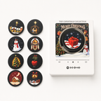 Musik-Kühlschrankmagnet Weihnachten – Schallplatten-Optik 9 Lieder -    Zorenza