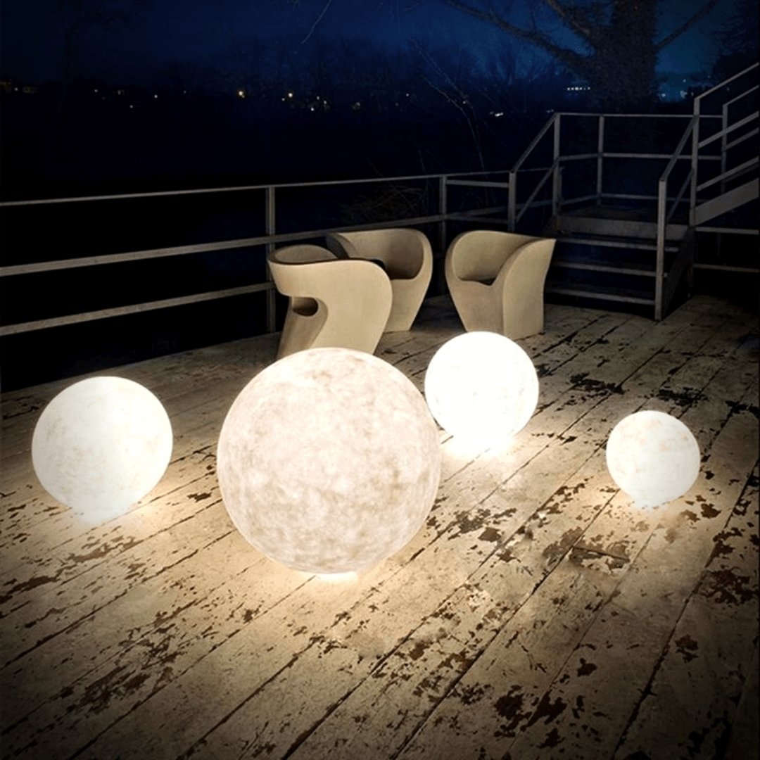 Mondlampe mit Touch-Steuerung und Holzständer -    Zorenza