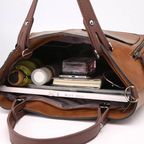 Elegante Lederhandtasche mit praktischen Fronttaschen -    Zorenza