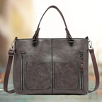 Elegante Lederhandtasche mit praktischen Fronttaschen -    Zorenza