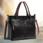 Elegante Lederhandtasche mit praktischen Fronttaschen -    Zorenza