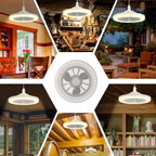 E27 Deckenventilator mit LED-Licht & Fernbedienung – ohne Elektriker einschrauben -    Zorenza