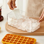 Eiswürfelform Set mit Aufbewahrungsbehälter und Deckel -    Zorenza