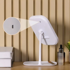 LED Schminkspiegel mit 3 Lichtfarben – kabellos, dimmbar, mit Touch-Bedienung -    Zorenza