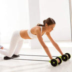 Bauchtrainer mit Rollen und Widerstandsband -    Zorenza