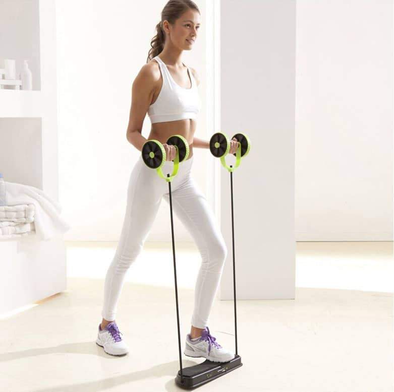 Bauchtrainer mit Rollen und Widerstandsband -    Zorenza