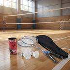 Badminton-Set mit 2 Schlägern und Federbällen -    Zorenza